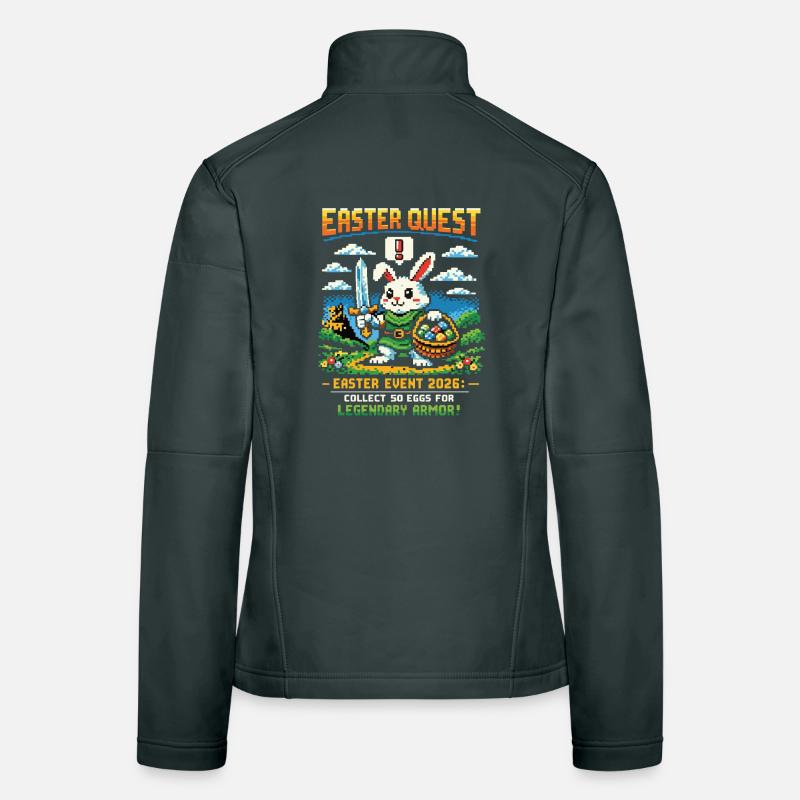 Easter Quest Pixelbunny – Collect Eggs 2026 Women's Softshell Jacket