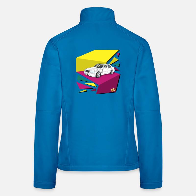 Retro Car Neon Panels 80's - Women's Softshell Jacket - light blue