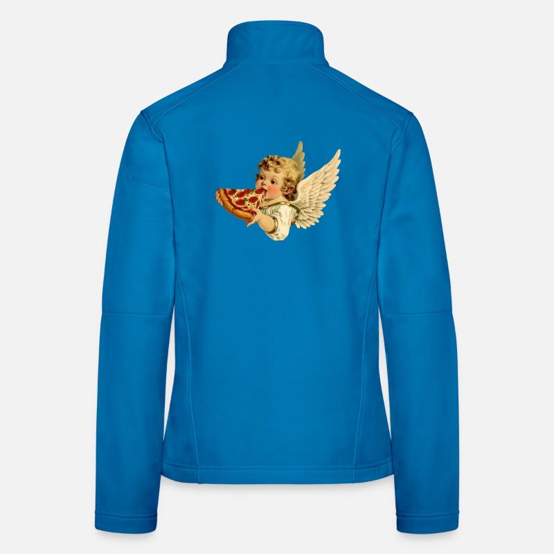 Pizza Cherub – Engelchen mit Pepperoni Frauen Softshelljacke
