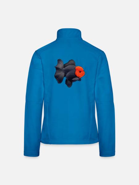 Grade Black Oranda with Red Head HQ Goldfish - Frauen Softshelljacke - Lichtblau - Hinten