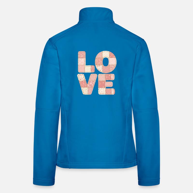 J’adore le design de patchwork rose Trend Design Veste en tissu softshell Femme