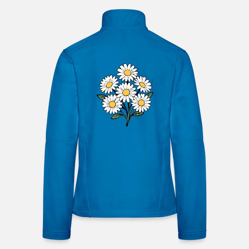 Fleur blanche Fleur blanche Fleurs Fleurs blanches Fleurs blanches Veste en tissu softshell Femme