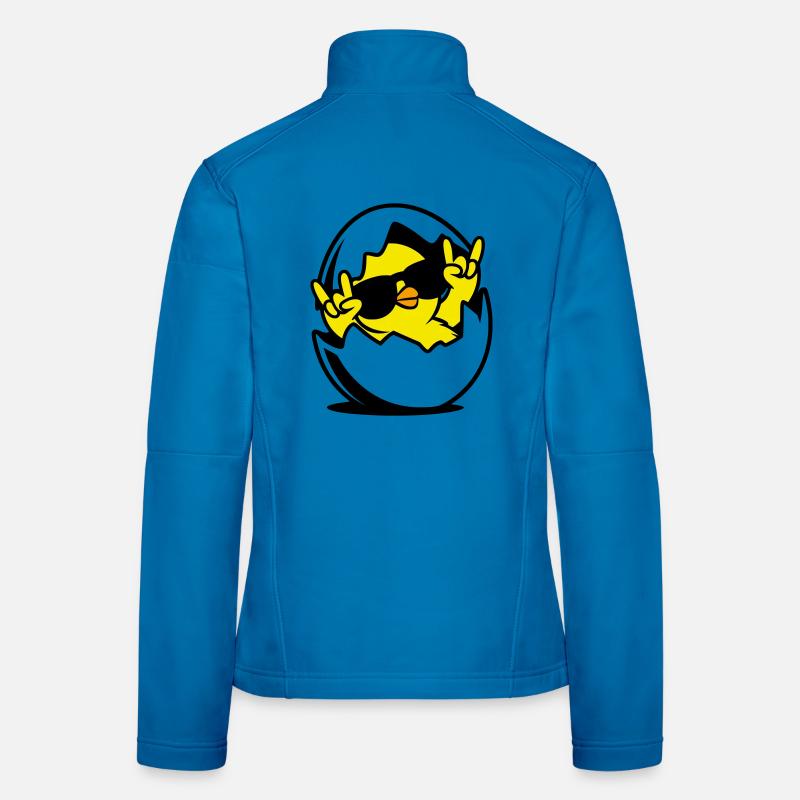 Rock Chick – Cool Chick in an Egg - Women's Softshell Jacket - light blue