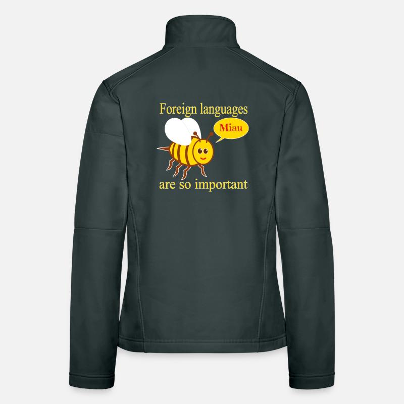 Bee with speech bubble Women's Softshell Jacket