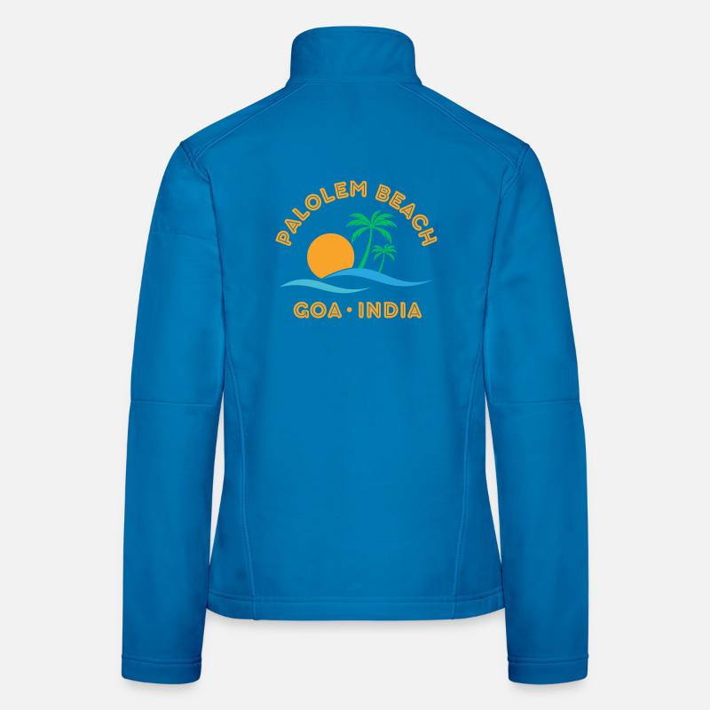 Palolem Beach Goa India Sunset - Women's Softshell Jacket - light blue