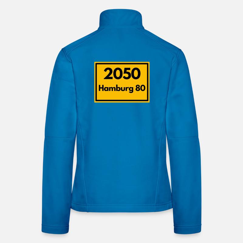 OLD POSTCODE POSTCODE RETRO 2050 HAMBURG 80 - ELBE Women's Softshell Jacket