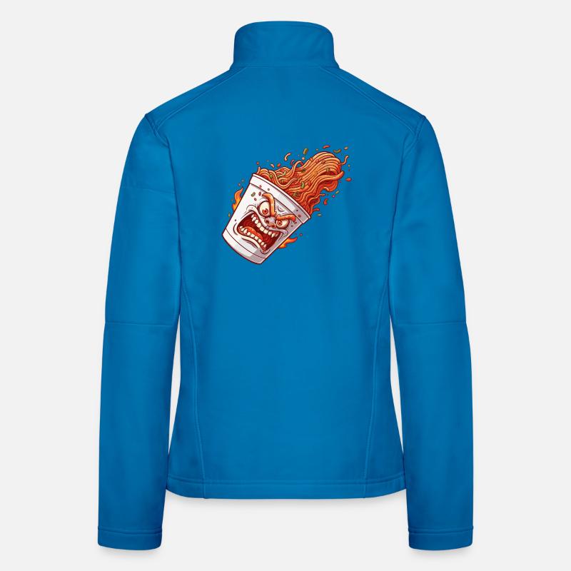 Flammender Becher Wutanfall Frauen Softshelljacke