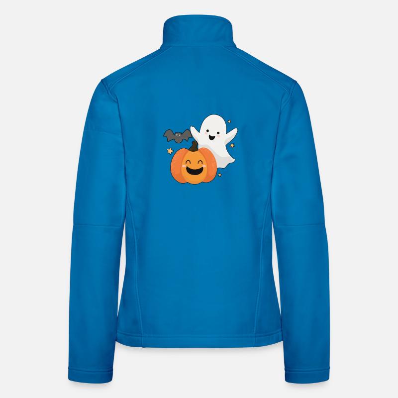 Fun ghost, pumpkin and bat Women's Softshell Jacket