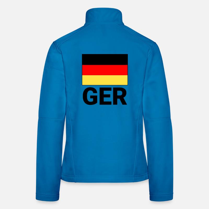 Germany flag with CEFR abbreviation Women's Softshell Jacket