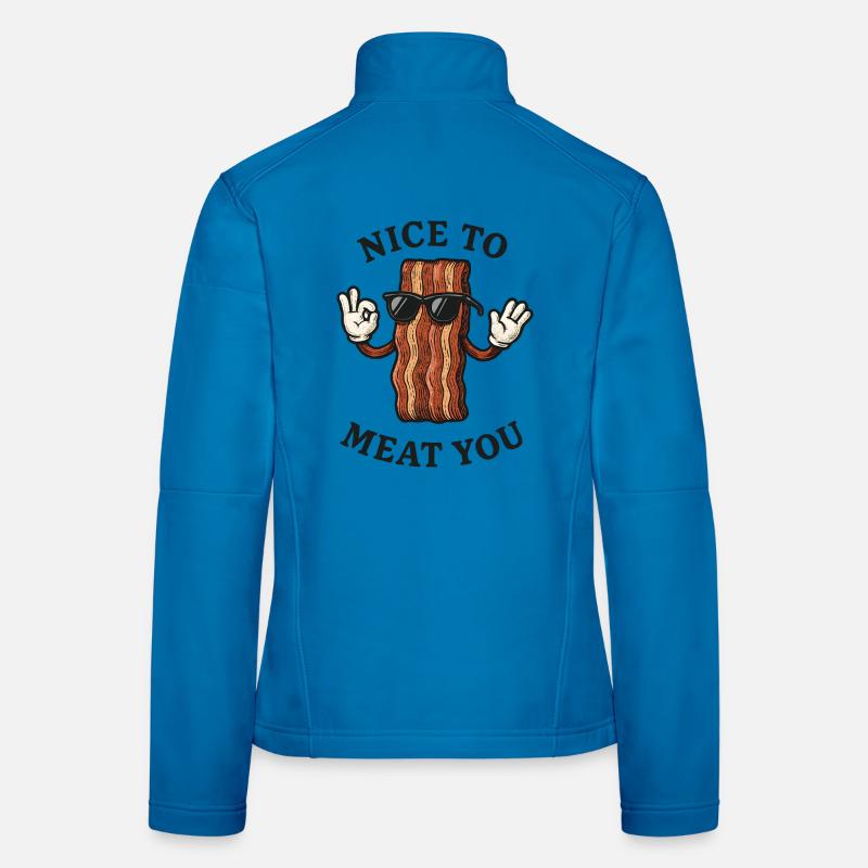 Sunglasses Bacon: Nice to Meat You Women's Softshell Jacket
