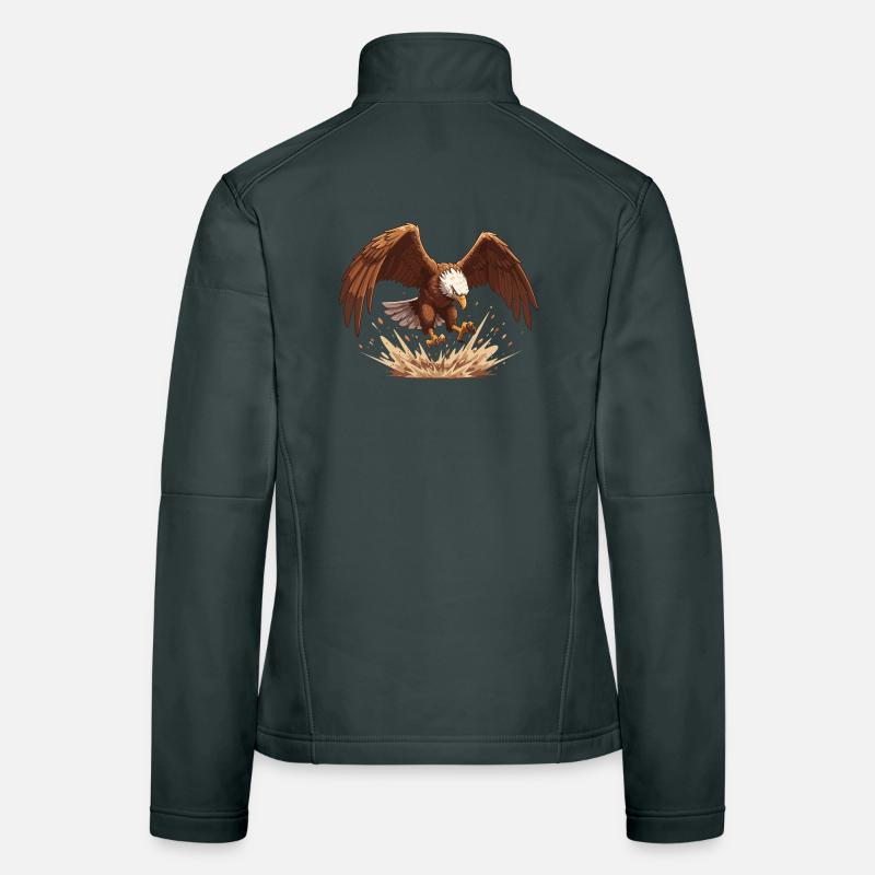 Eagle in the fall Women's Softshell Jacket