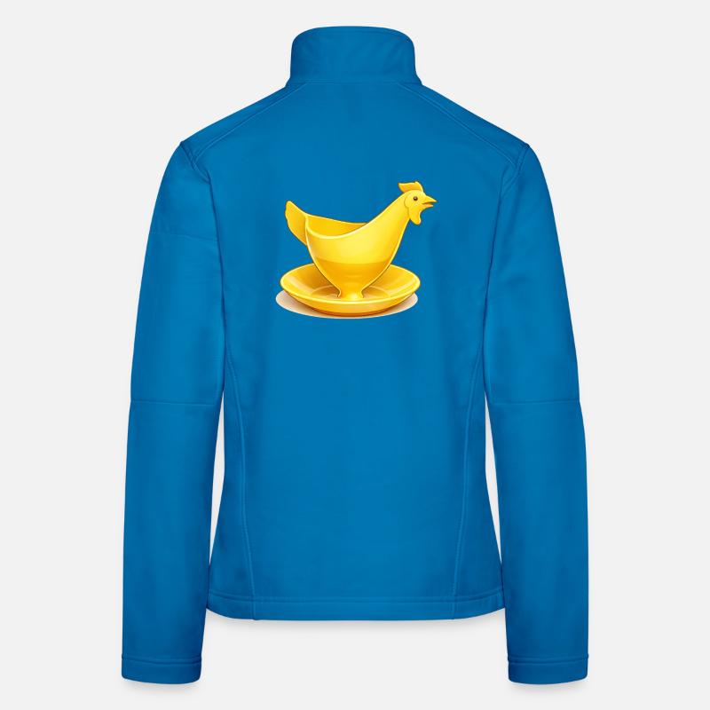 Yellow GDR egg cup, Ostalgie Women's Softshell Jacket