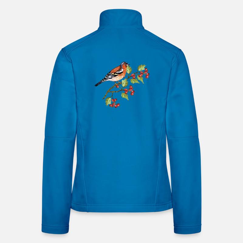 Oiseau coloré Veste en tissu softshell Femme