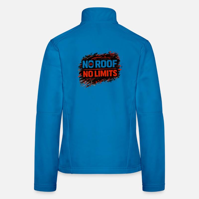 No Rules No Limits Car Convertible Saying Women's Softshell Jacket