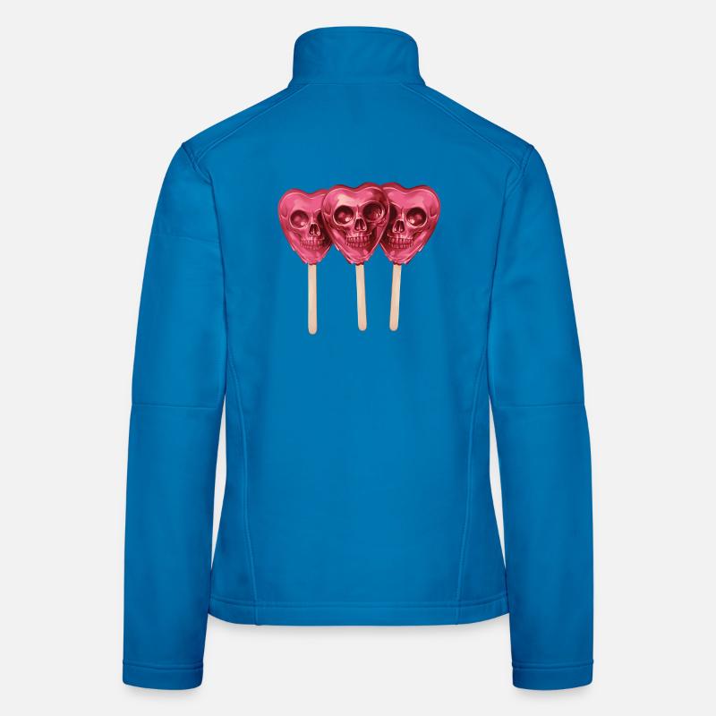 Pink Schädel Lollis Frauen Softshelljacke