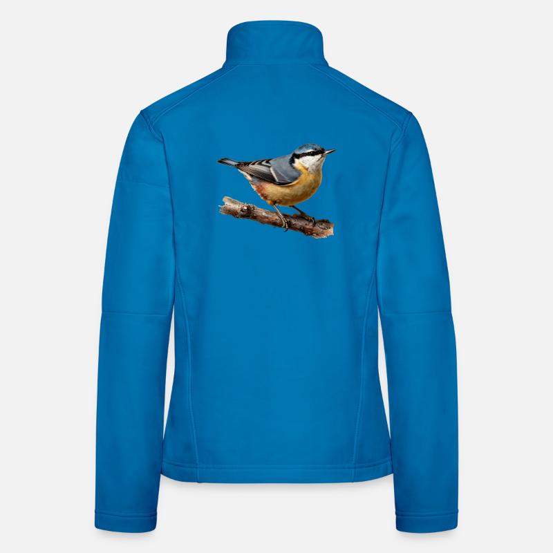 Nuthatch on branch Women's Softshell Jacket
