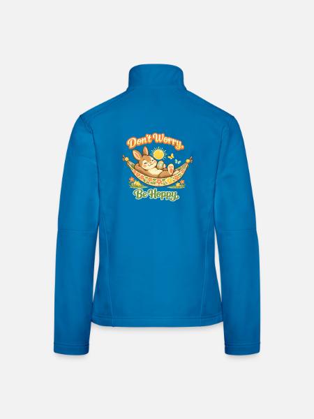 Dire le lapin de Pâques drôle - Veste en tissu softshell Femme - bleu clair - Dos