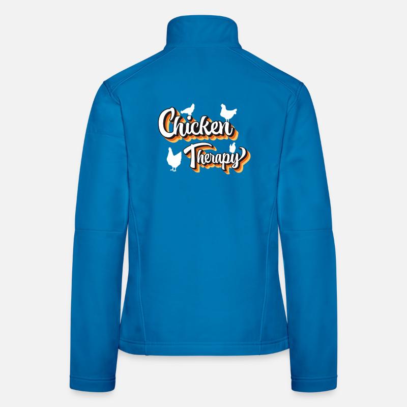 Chicken Fans - - Chick - Chicken Therapy - Women's Softshell Jacket - light blue