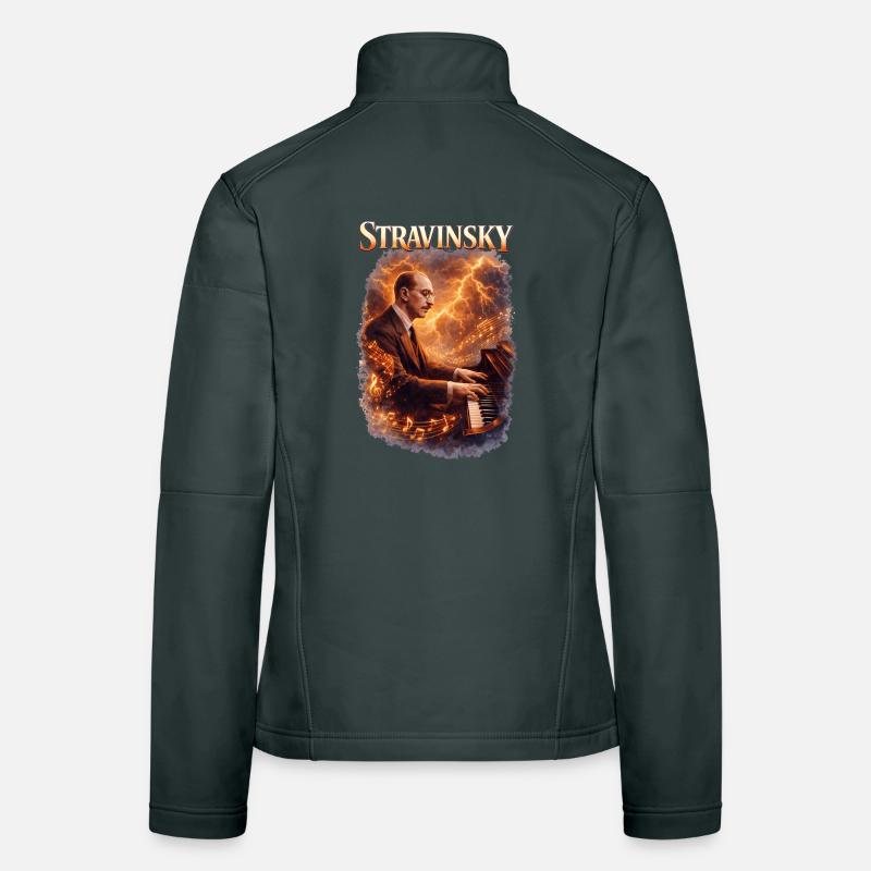 Stravinsky Piano Fire Women's Softshell Jacket