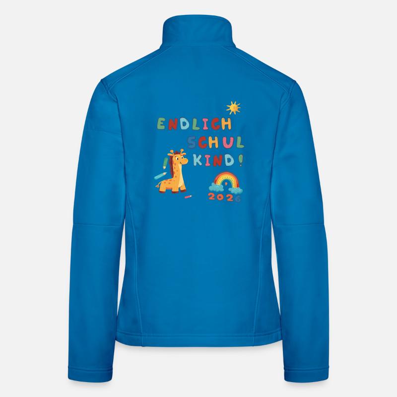 Endlich Schulkind 2026  - Frauen Softshelljacke - Lichtblau