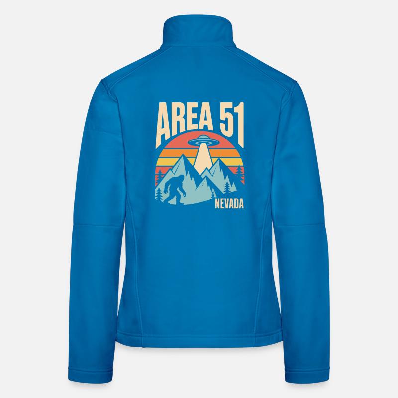 Area 51 Nevada UFO Retro Design Women's Softshell Jacket