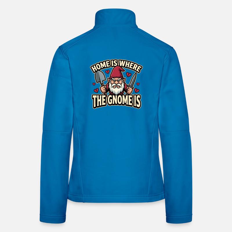 Evil Gnome, Dark Gnome, Goth Gnome, Funny Gnome Women's Softshell Jacket