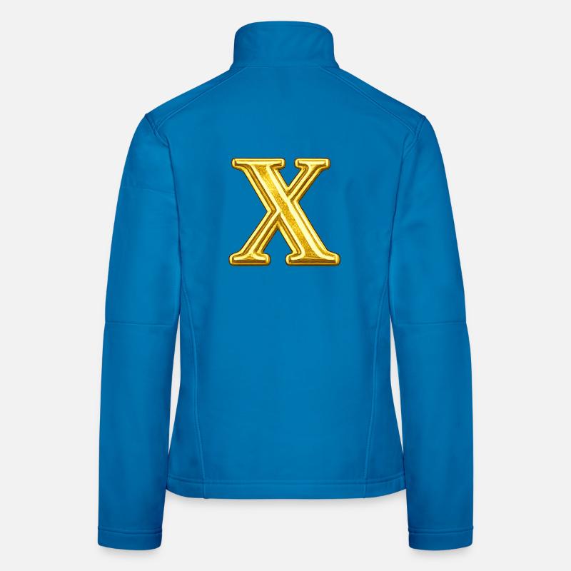 Gold X emblem Women's Softshell Jacket