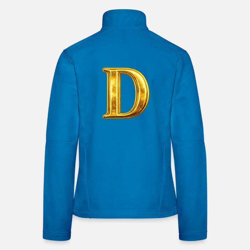 Goldenes D Monogramm Frauen Softshelljacke