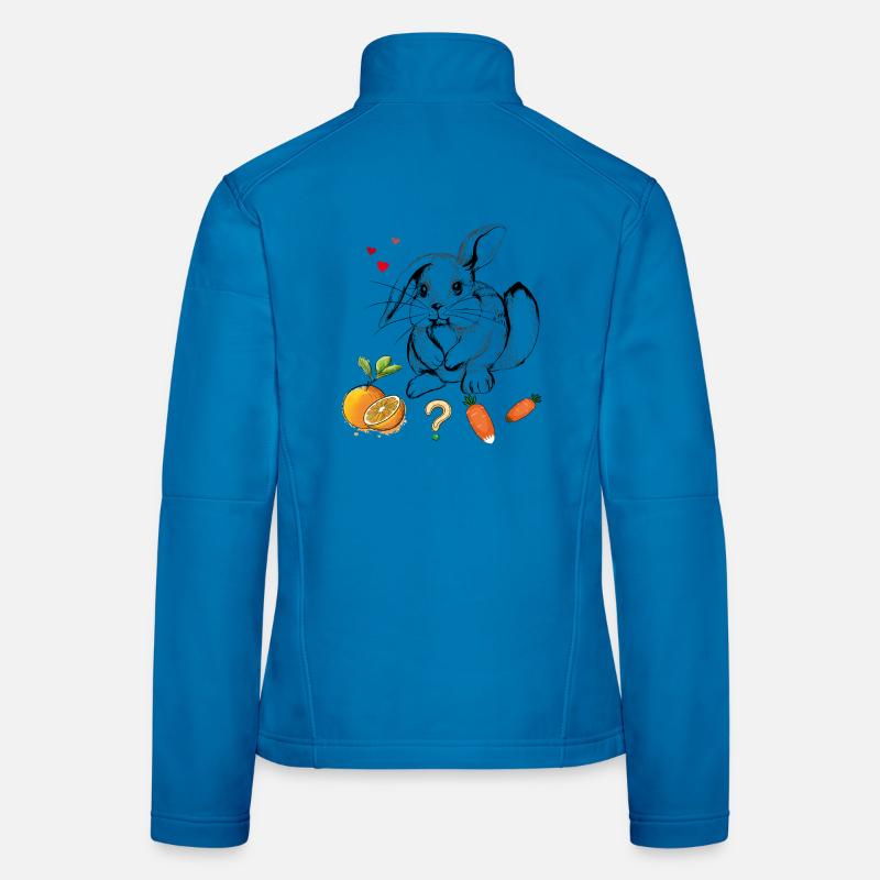 Rabbit with fruit and carrots Women's Softshell Jacket