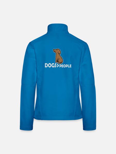 Chiens sur les gens, chien Drôle de proverbe antisocial - Veste en tissu softshell Femme - bleu clair - Dos