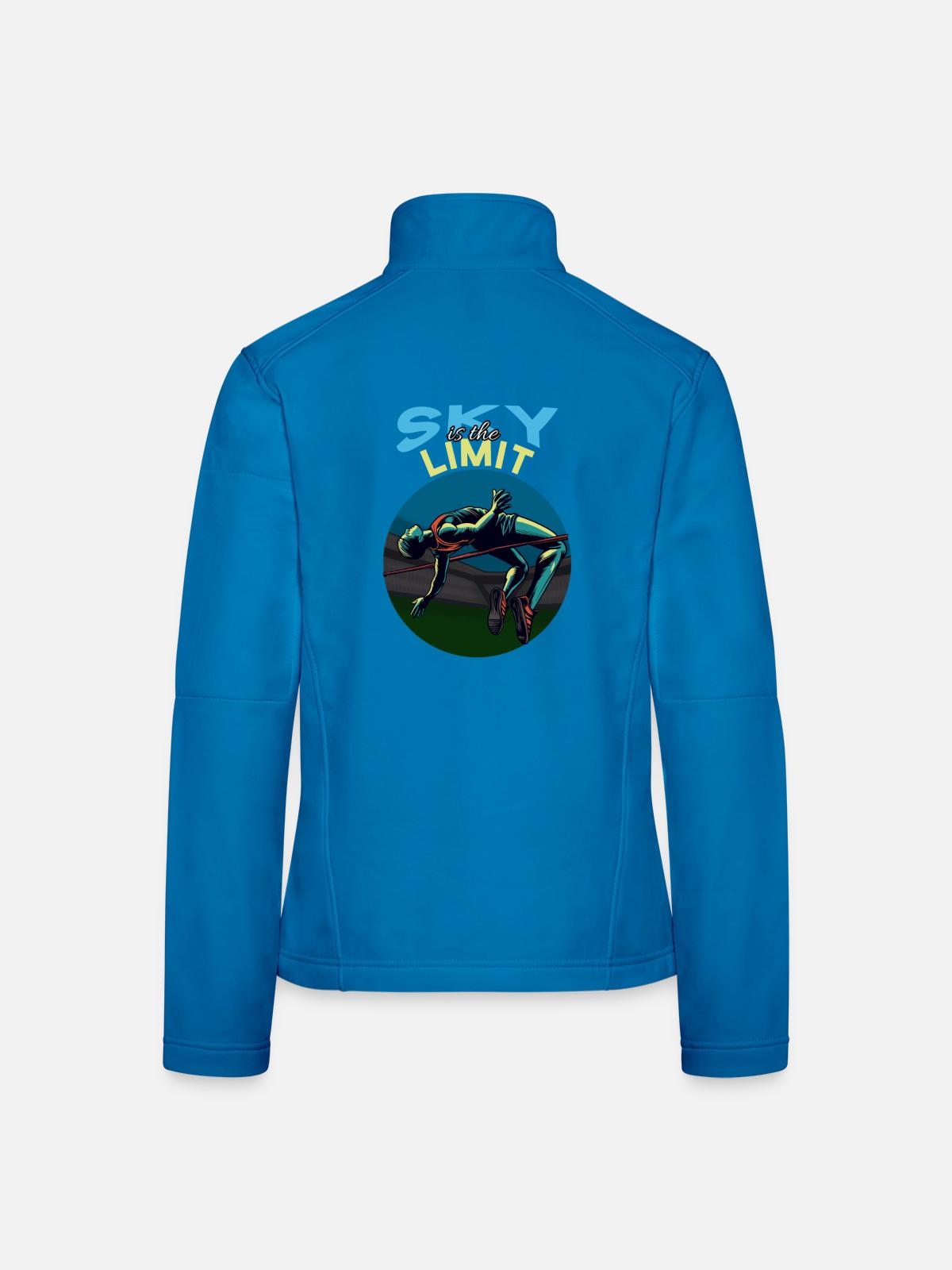 Hochsprung: Sky is the Limit! - Frauen Softshelljacke - Lichtblau - Hinten