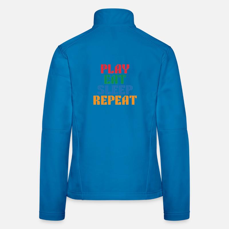 Play Eat Sleep Repeat Pixel Women's Softshell Jacket