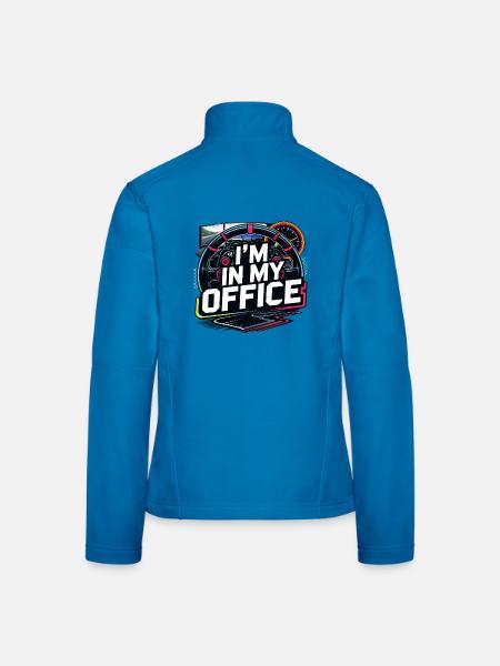 Ich bin in meinem Büro - Frauen Softshelljacke - Lichtblau - Hinten