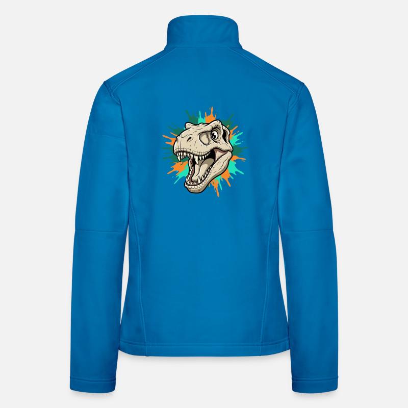 T-Rex Head with Paint Splashes Women's Softshell Jacket