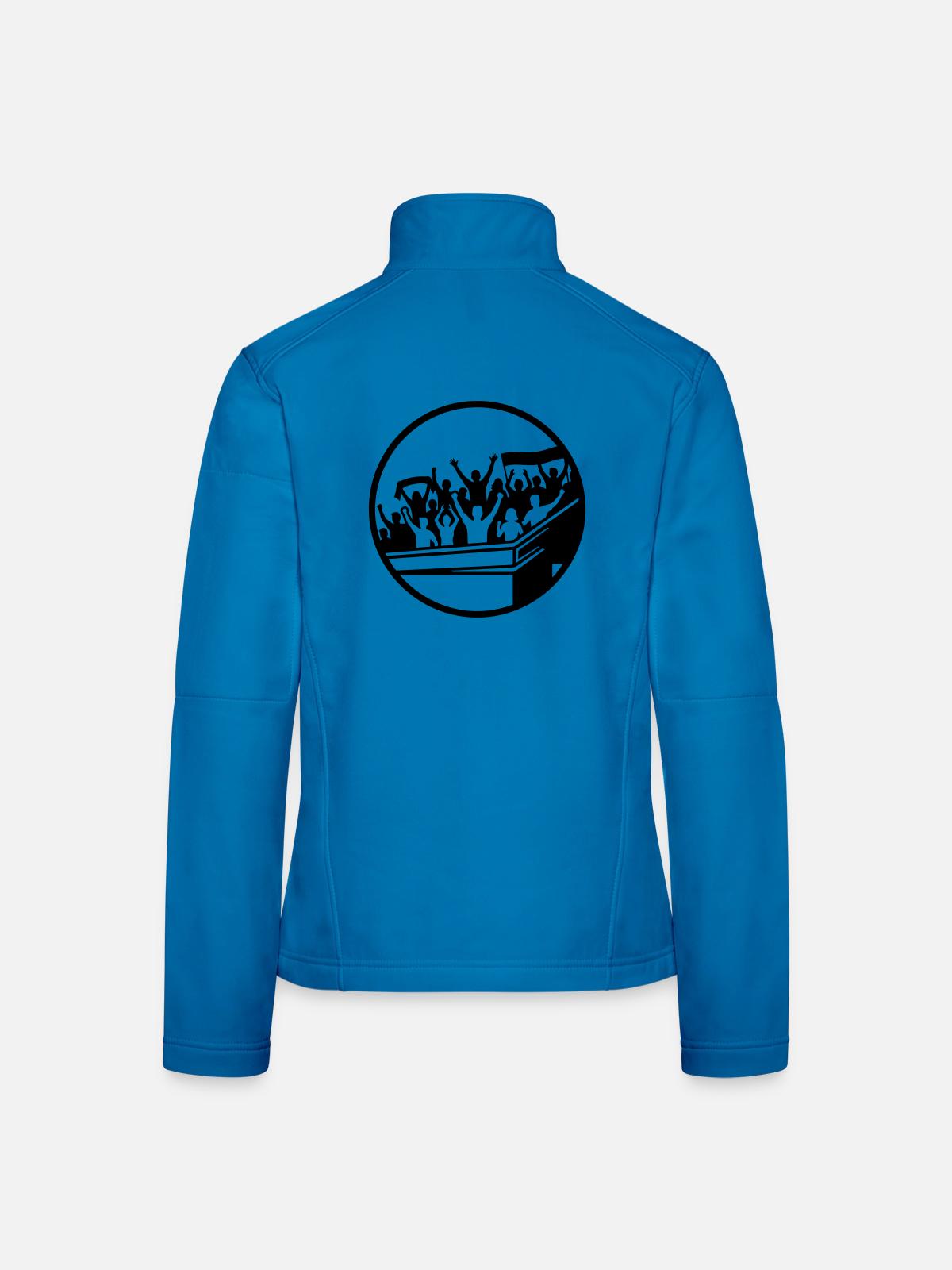 Fans Stadion Silhouette - Frauen Softshelljacke - Lichtblau - Hinten
