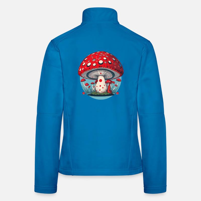 Red Mushroom - Toadstool - Lucky Mushroom Women's Softshell Jacket