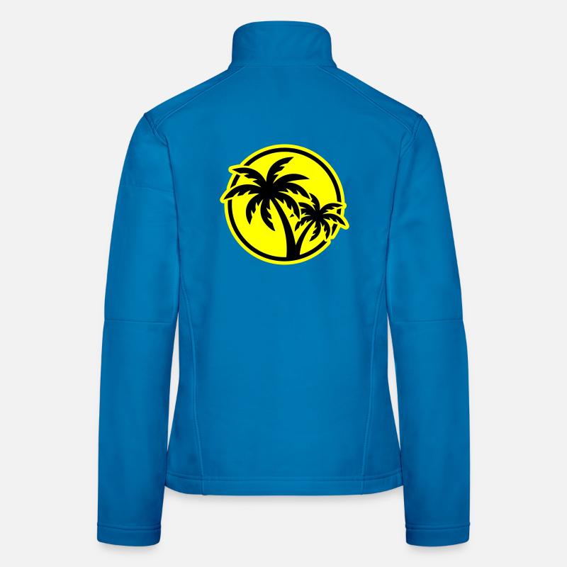 Plage symbole de Palm Tree Veste en tissu softshell Femme