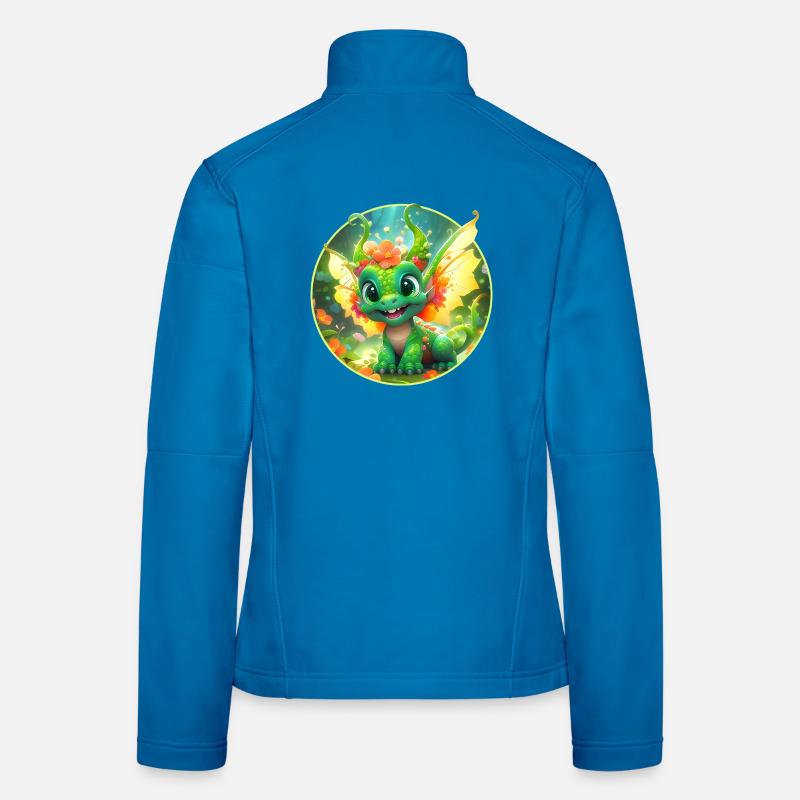 Blossom Dragons in the Wonder Forest - Women's Softshell Jacket - light blue