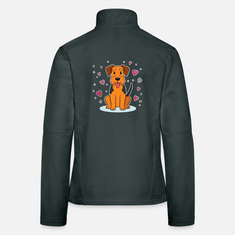 Airedale Terrier (Comic) Frauen Softshelljacke