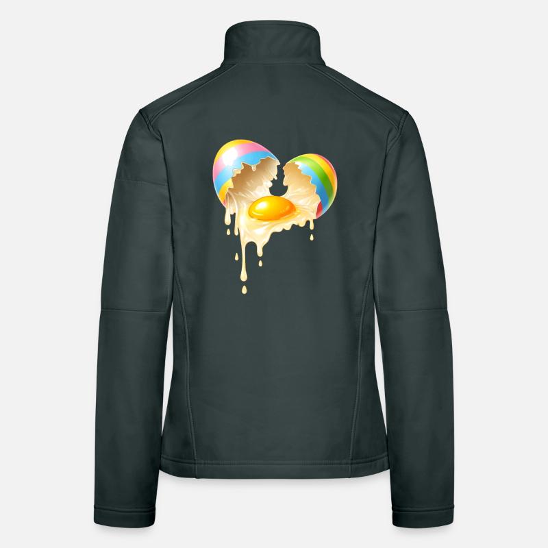 Broken Easter egg with flowing egg yolk Women's Softshell Jacket