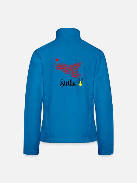 Sizilien  - Frauen Softshelljacke - Lichtblau - Hinten