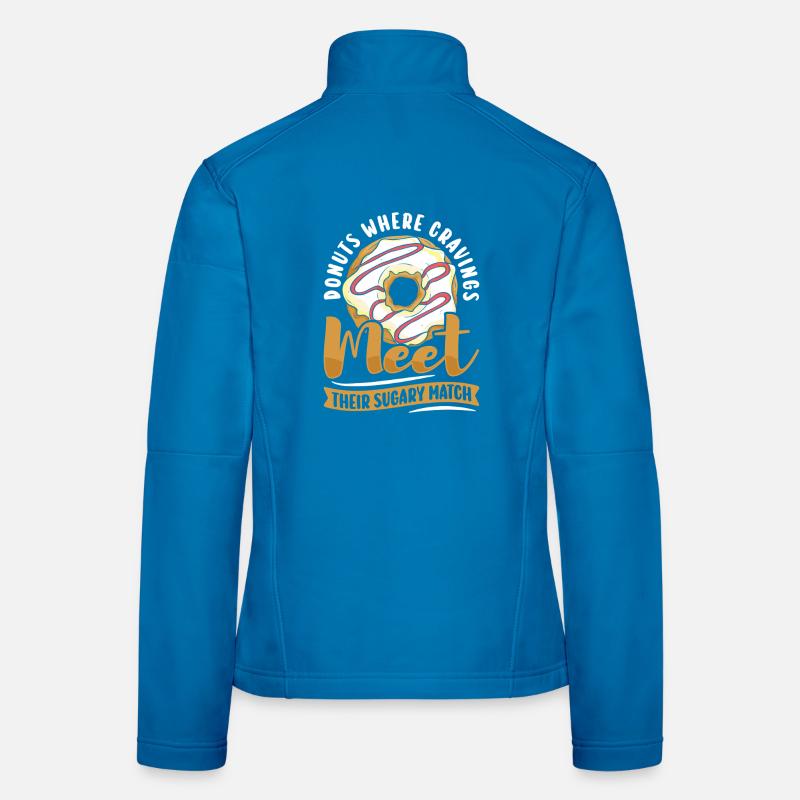 Restauration rapide en donuts Veste en tissu softshell Femme