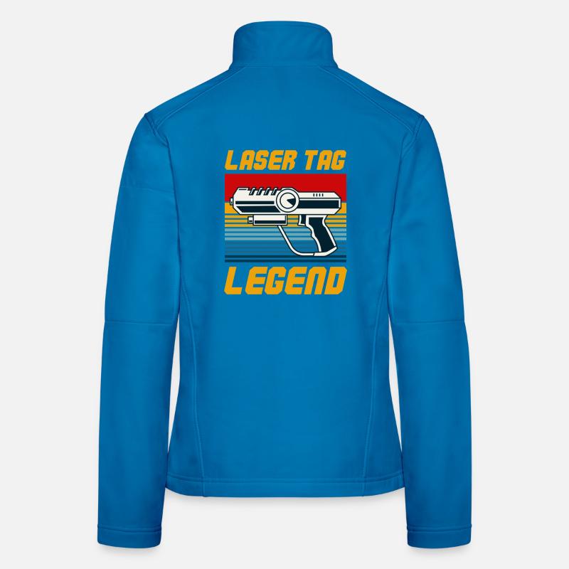 Laser Tag Legend Retro Blaster Graphic Frauen Softshelljacke