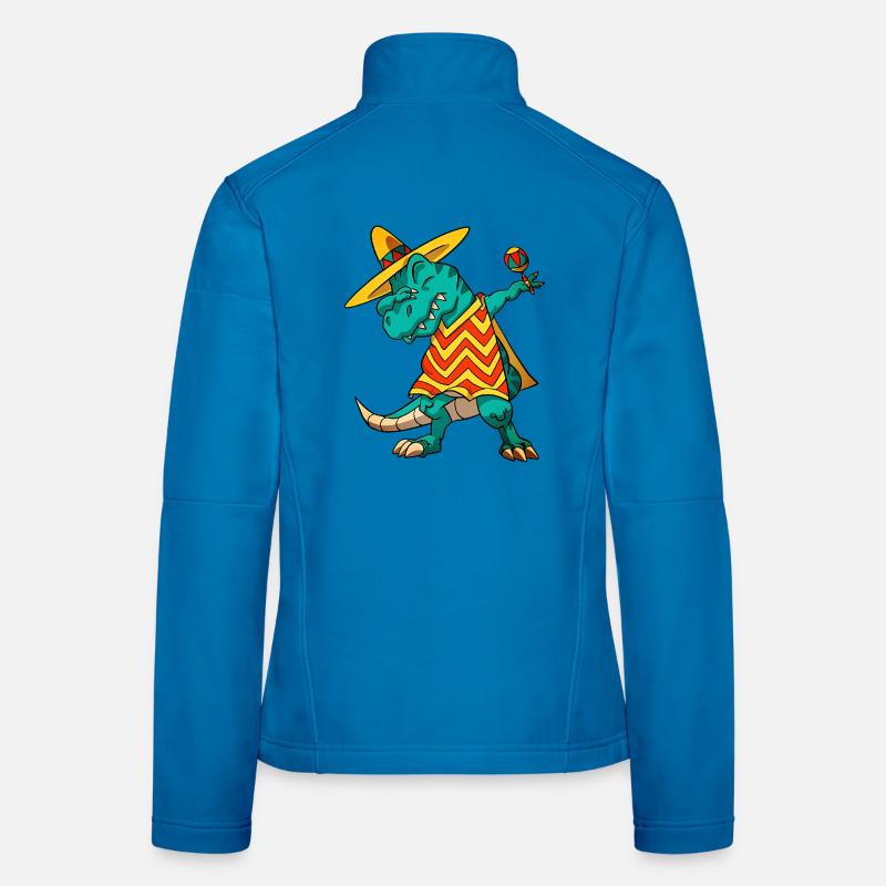 Dab T-rex Dinosaur Cinco De Mayo Fiesta 2026 Veste en tissu softshell Femme