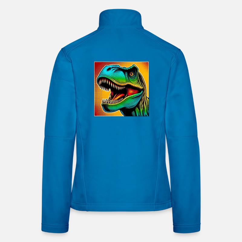 Dinosaurier - Frauen Softshelljacke - Lichtblau