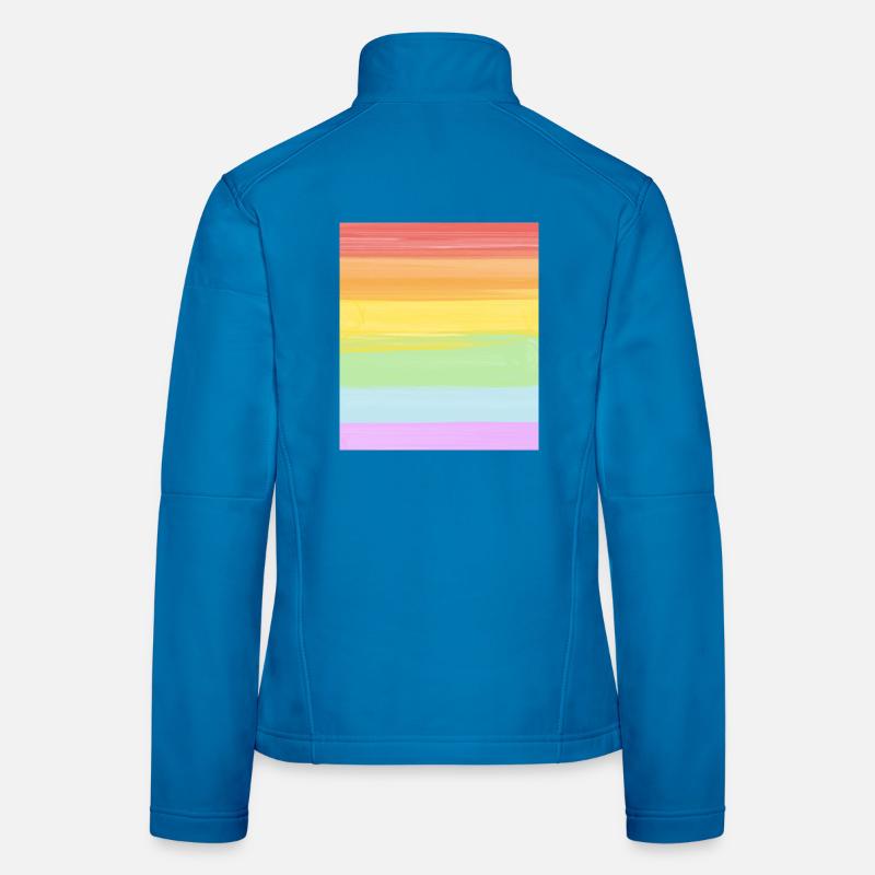 Pastel Rainbow Gradient LGBTQ Pride Frauen Softshelljacke