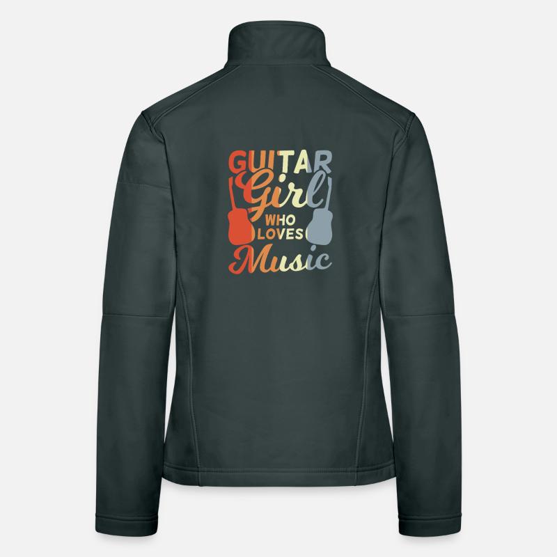 Gitarren Mädchen Frauen Softshelljacke