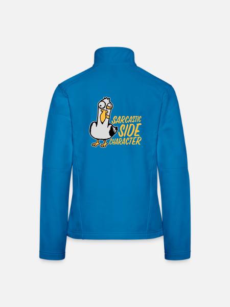 Mouette folle Personnage secondaire sarcastique drôle - Veste en tissu softshell Femme - bleu clair - Dos