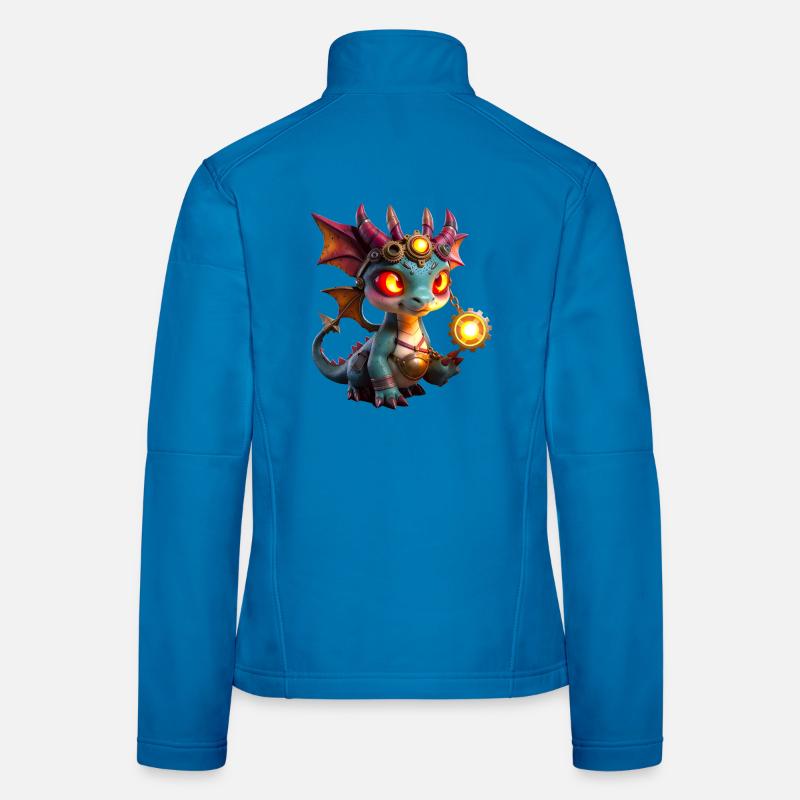 Illuminated Steampunk Dragon Women's Softshell Jacket