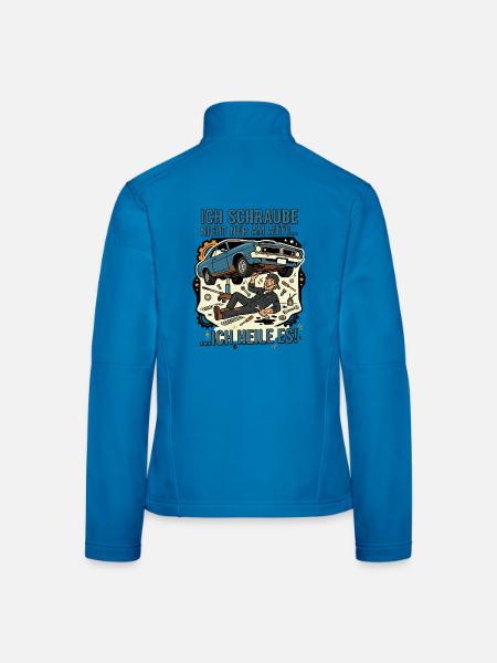 Autoschrauber Mechaniker Humor Spruch - Frauen Softshelljacke - Lichtblau - Hinten